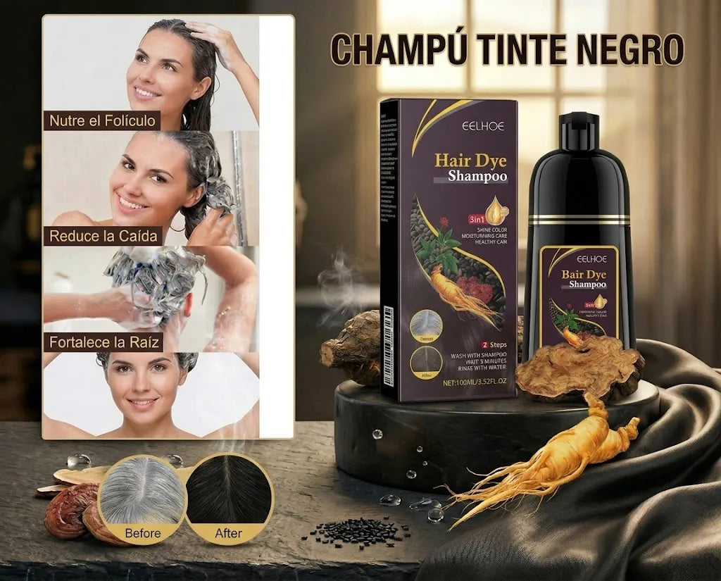 LIRVEXA — Champú Natural para Cabello Negro | Envío Gratis