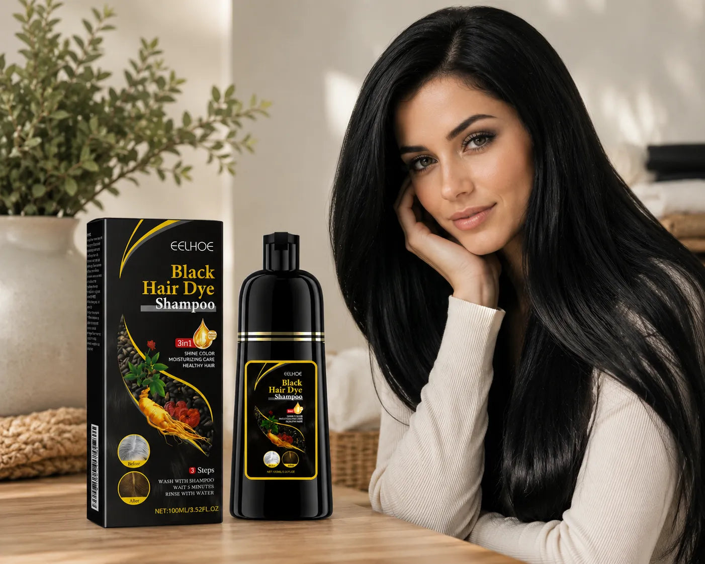 LIRVEXA — Champú Natural para Cabello Negro | Envío Gratis